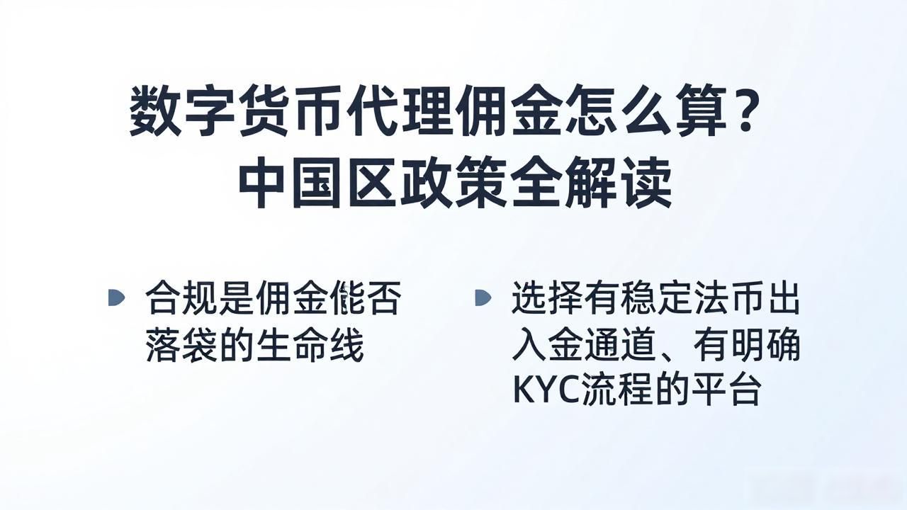 数字货币代理佣金怎么算？中国区政策全解读