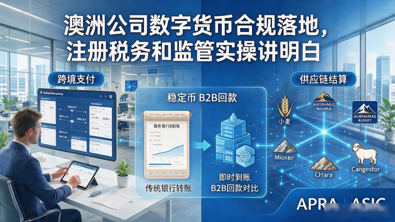 澳洲公司数字货币合规落地，注册税务和监管实操讲明白