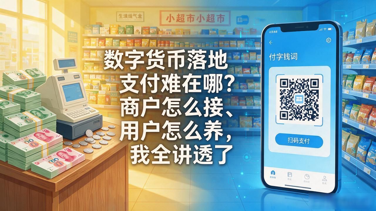 数字货币落地支付难在哪？商户怎么接、用户怎么养，我全讲透了