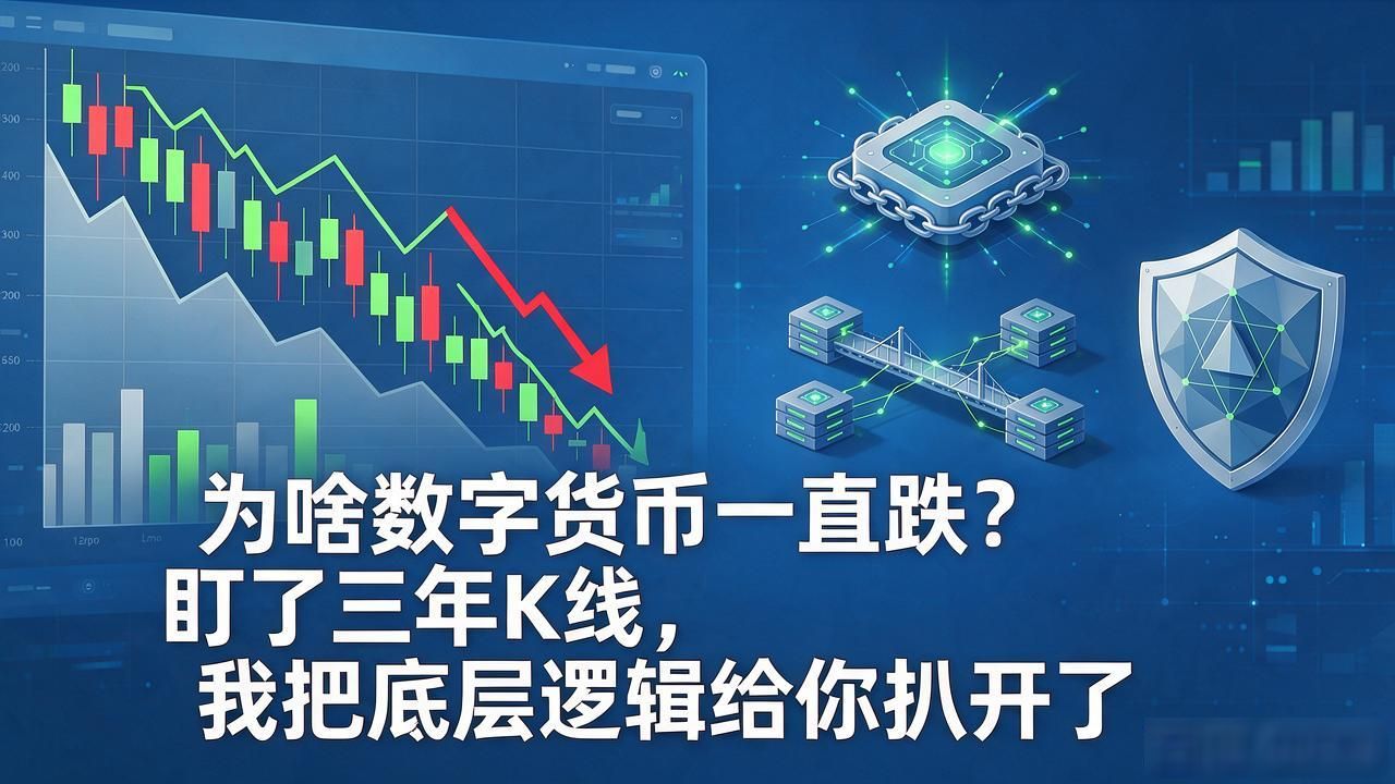 为啥数字货币一直跌？盯了三年K线，我把底层逻辑给你扒开了