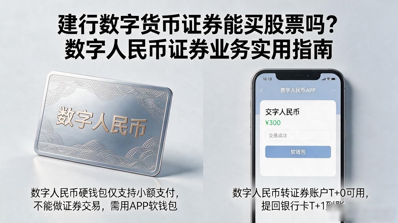 建行数字货币证券能买股票吗？数字人民币证券业务实用指南
